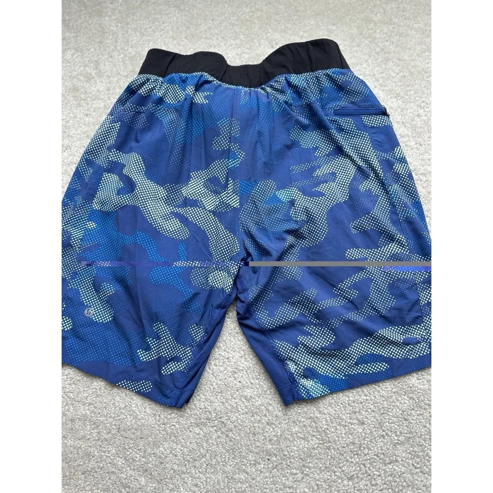 Lululemon T.H.E. Short *Luxtreme Liner 9" Big Pebble Camo Dark Cobalt Sea Mist M - Picture 6 of 10
